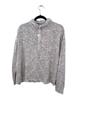 Universal Thread Womens XL Pink Marled Hooded Pullover Sweater Long Sleeve NEW
